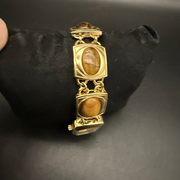 Brighton Tiger’s Eye Gold Quartz Wristwatch Watch Mother Of Pearl Dial BTV015TIG main image 5